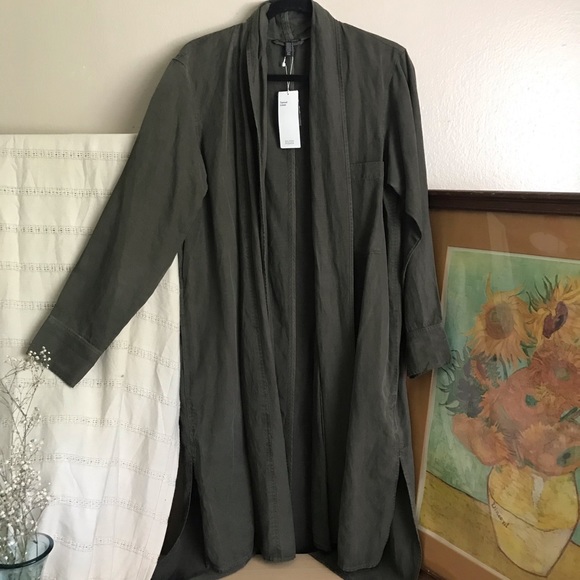 Eileen Fisher Tencel oversized long jacket Duster - Picture 4 of 13